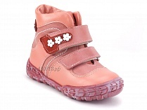 208-307,46,236,19 Тотто (Totto), ботинки демисезонние детские профилактические, байка, кожа, розовый, красный в Томске