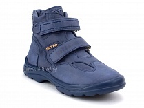 211-22 Тотто (Totto), ботинки демисезонные утепленные, байка, кожа, синий. в Томске