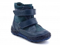 127-3,13 Тотто (Totto), ботинки демисезонные утепленные, байка, синий, кожа в Томске