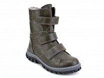 207з (31-40) Аквелла (Akwella), ботинки зимние ортопедические с высоким берцем, натуральная шерсть, кожа, тёмно-зелёный в Томске