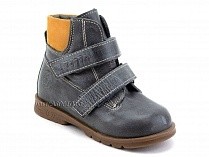 126(2)-41,64 Тотто (Totto), ботинки демисезонные утепленные, байка, серый, светло-коричневый, кожа в Томске