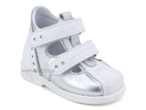032-99,022 Тотто (Totto), туфли детские ортопедические профилактические, кожа, белый. 
