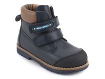 505-MSС (23-25)  Минишуз (Minishoes), ботинки ортопедические профилактические, демисезонные неутепленные, кожа, темно-синий в Томске
