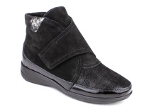 200233  Сурсил-Орто (Sursil-Ortho), ботинки для взрослых, черные, нубук, стрейч, кожа, полнота 7 в Томске
