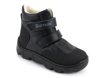 BL-271(05) Боттилини (Bottilini), ботинки  детские демисезонные  ортопедические профилактические, кожа, байка, черный в Томске