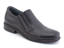 51213  ШагоВита (Shagovita), туфли школьные профилактические  для мальчиков, кожа, черный в Томске