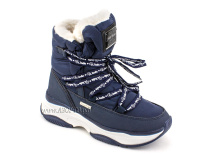 А45-157 Сурсил (Sursil-Ortho), ботинки детские зимние ортопедические профилактические, натуральныя шерсть, искуственная кожа, мембрана, темно-синий 