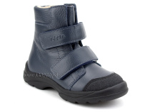 338-712 Тотто (Totto), ботинки детские утепленные ортопедические профилактические, кожа, синий в Томске