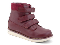 23-244 Сурсил (Sursil-Ortho), ботинки детские утепленные с высоким берцем, кожа, бордовый в Томске