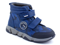 09-600-013-05 (26-30) Джойшуз (Djoyshoes) ботинки подростковые ортопедические профилактические утеплённые, флис, кожа, темно-синий, милитари в Томске
