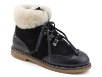 А44-071-2 Сурсил (Sursil-Ortho), ботинки детские ортопедические профилактичские, зимние, натуральный мех, замша, кожа, черный в Томске