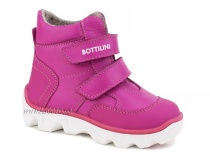 BL-271(55) Боттилини (Bottilini), ботинки  детские демисезонные  ортопедические профилактические, кожа, байка, фуксия в Томске