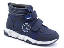 09-600-194-687-318 (26-30)Джойшуз (Djoyshoes) ботинки детские ортопедические профилактические утеплённые, флис, кожа, темно-синий, милитари в Томске