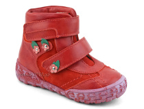 238-196,186 Тотто (Totto), ботинки демисезонные утепленные, байка,  кожа,нубук,  красный, в Томске