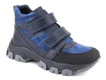5-612145-2403 (31-36) Пиксель (Pixel), ботинки зимние детские профилактические, кожа, натуральный мех, синий в Томске