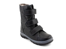 207ч (26-30) Аквелла (Akwella), ботинки зимние ортопедические с высоким берцем, натуральная шерсть, кожа, черный в Томске