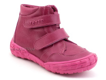 201-267 Тотто (Totto), ботинки демисезонние детские профилактические на байке, кожа, фуксия. в Томске