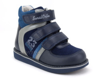 23-251  Сурсил (Sursil-Ortho), ботинки неутепленные с высоким берцем, кожа , нубук, синий, голубой в Томске