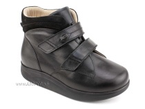 141606W Сурсил-Орто (Sursil-Ortho), ботинки для взрослых, ригидная подошва, диабетическая подкладка, кожа, нубук, черный, полнота 11 в Томске