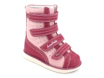 23-220 Сурсил-Орто (Sursil-Ortho), ботинки демисезонные детские ортопедические  с тутором, кожа, розовый в Томске